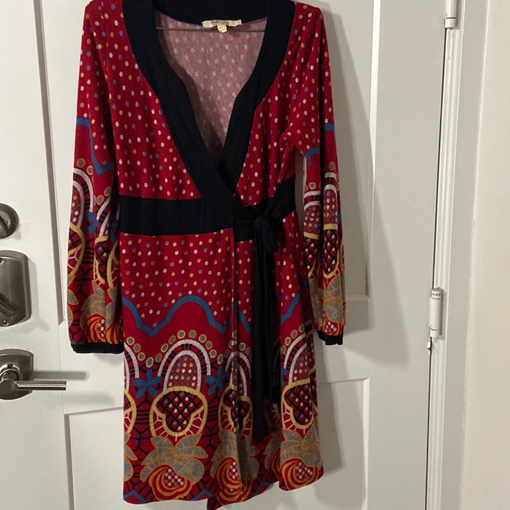 Aryeh lightweight sweater/fleece material wrap dress size large